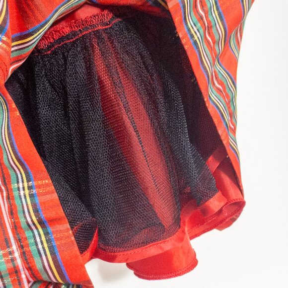 Jona Michelle Plaid Dress Girl's Size 2 Party Christmas Holiday Sleeveless Belt - Picture 6 of 6